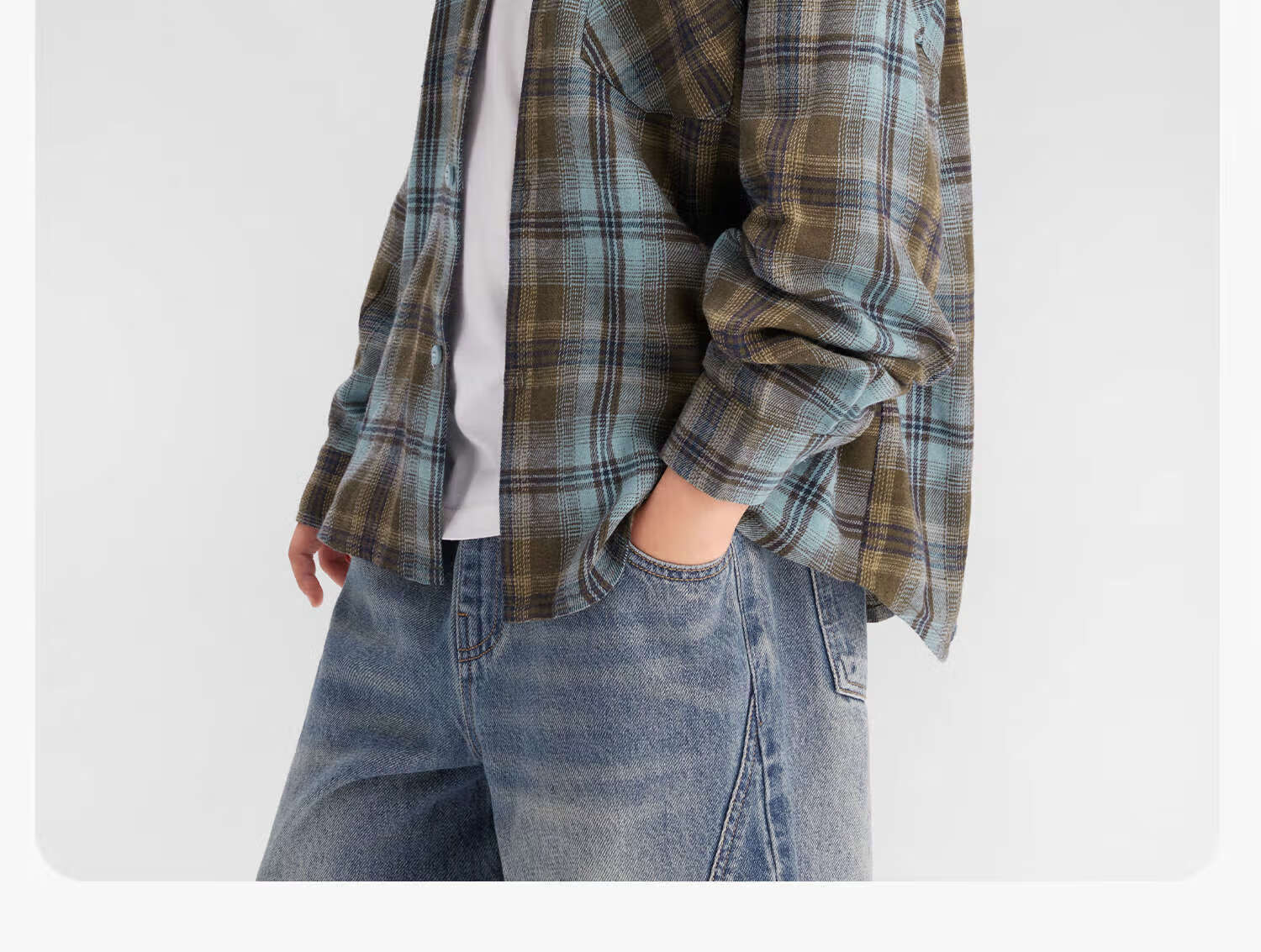 Zuo Xi Boys' Plaid Shirt 2025 New Children's Long Sleeve Shirt Autumn Boys' Jacket Coffee Color 110 8